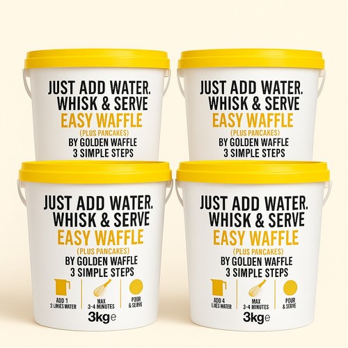 Golden waffle mix 3kg tubs - golden,