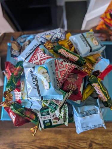 Mix chocolate with - mix,